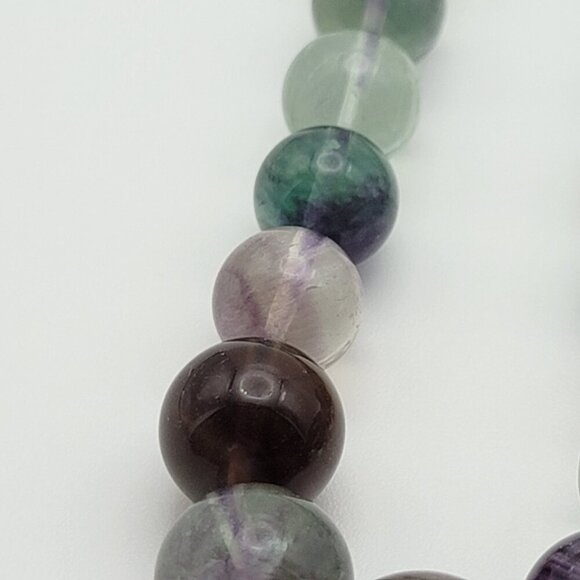 Multicolor Round Agate Bead And Rough Amethyst Geode Necklace LOT Needs Clasps - Picture 7 of 13